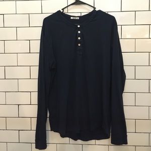 Buck Mason Navy Henley Medium